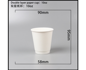 邯郸双层中空纸杯-10oz白杯