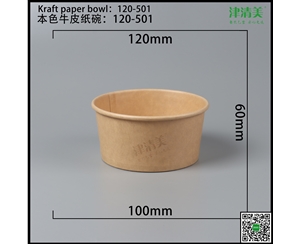 邯郸本色牛皮纸碗-120-501